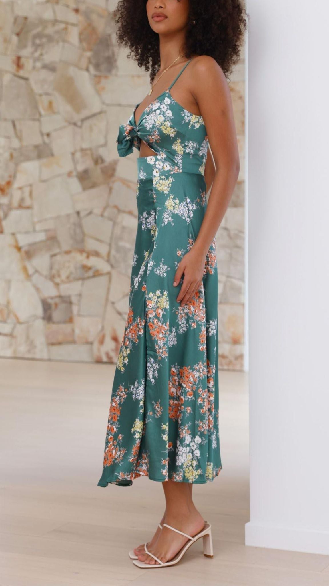 Celia® | Satin midi dress