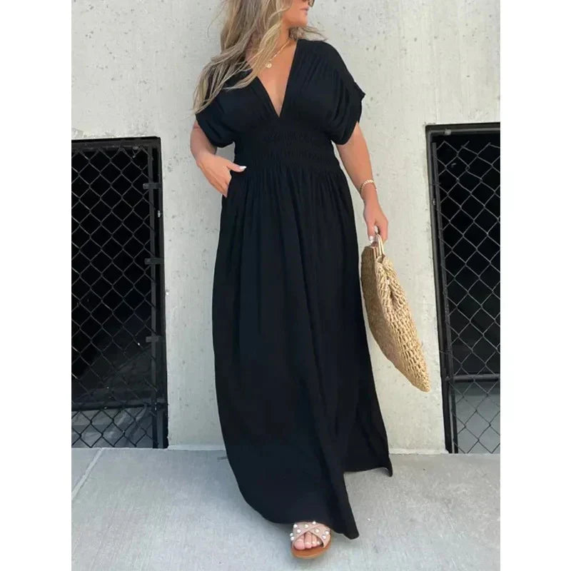 Alessia® | V-Neck Maxi Dress