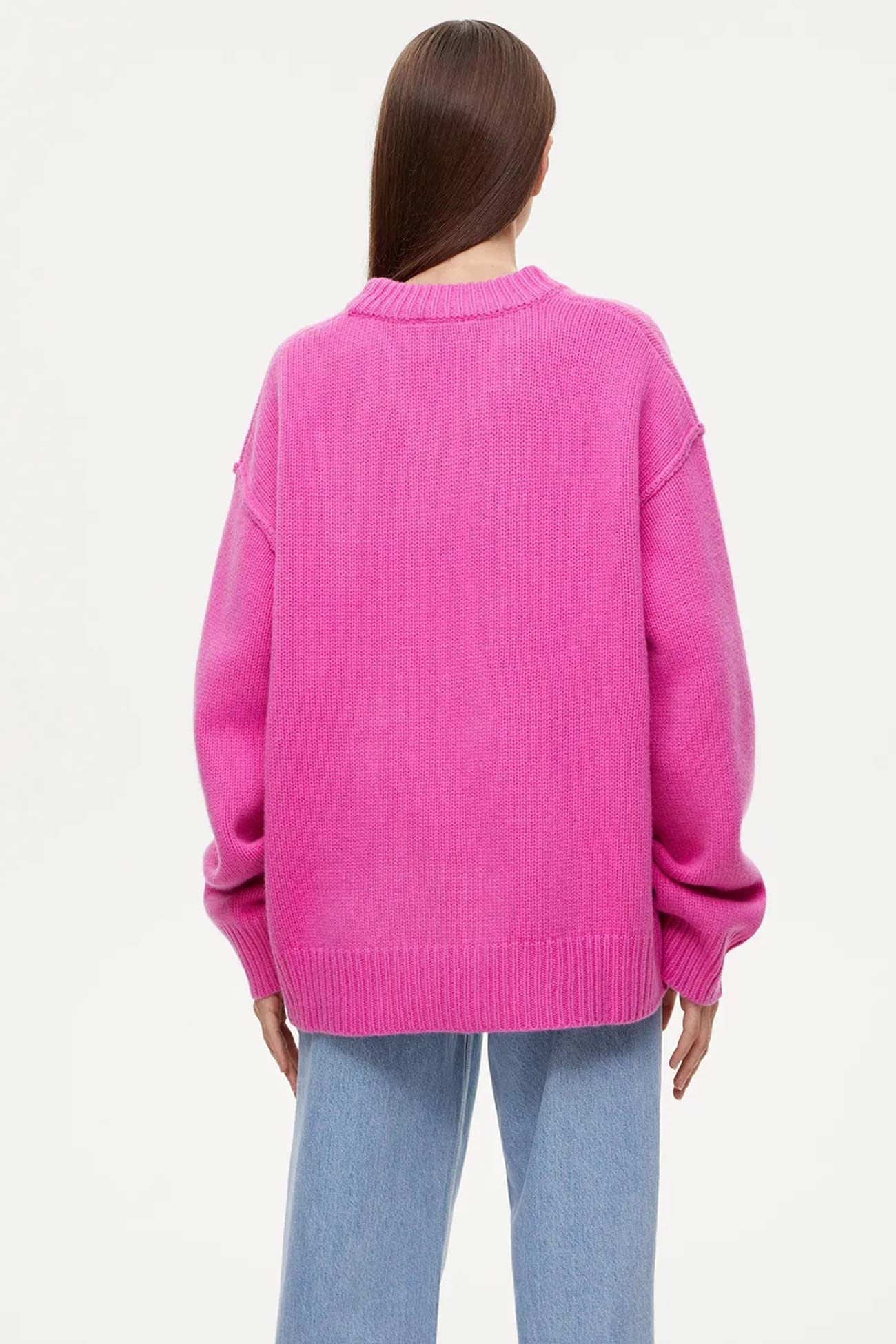 Carmen® | Round Neck Solid Color Pullover Sweater