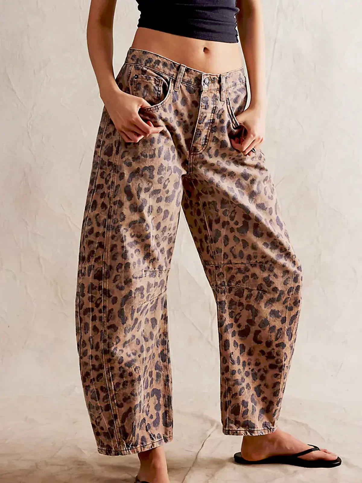 Beverly® | Baggy leopard print jeans