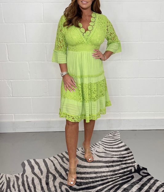 Elena® | Graceful radiance lace crochet dress