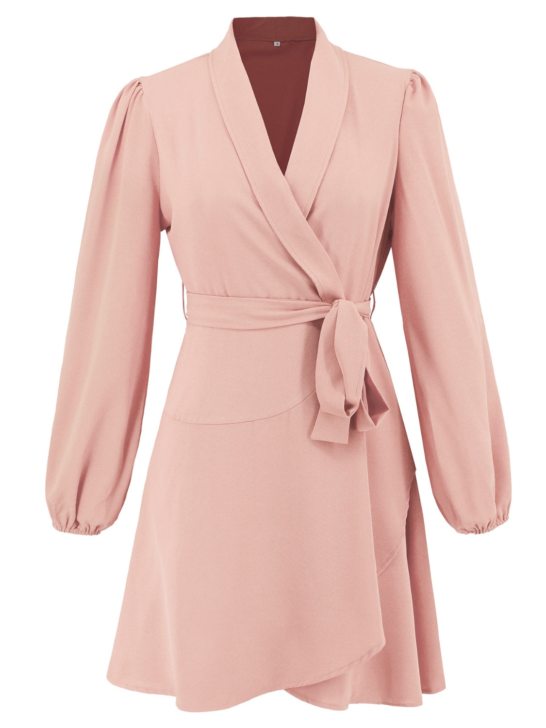 Chloe® | Long sleeve mini dress with surplice lacing at the waist
