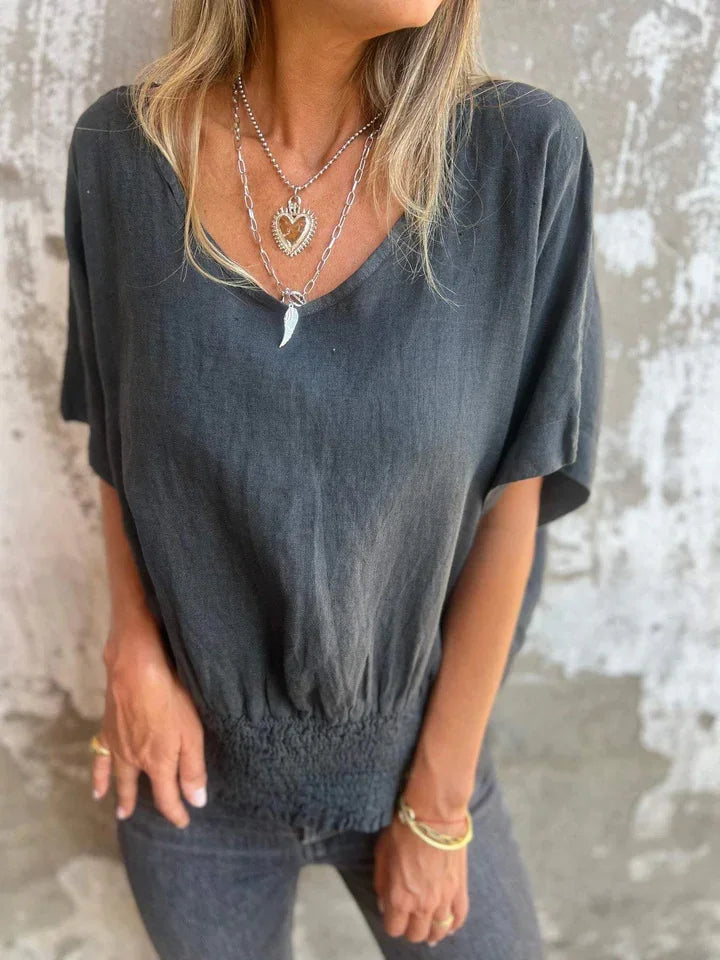 Projet | Elegant V-neck Cotton Top