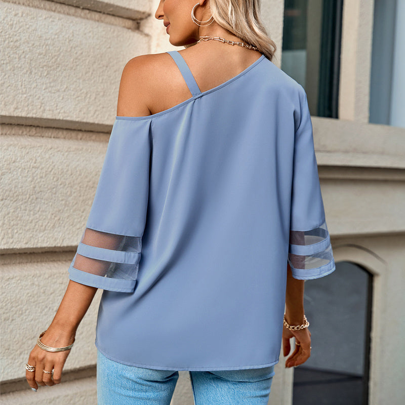 Cecilia® | Off shoulder plain casual top for women