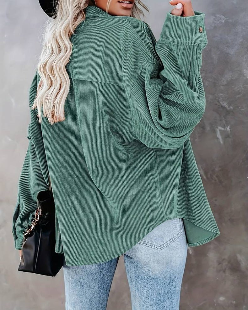 Britneigh® | Stylish Oversize Blouse With Button Placket