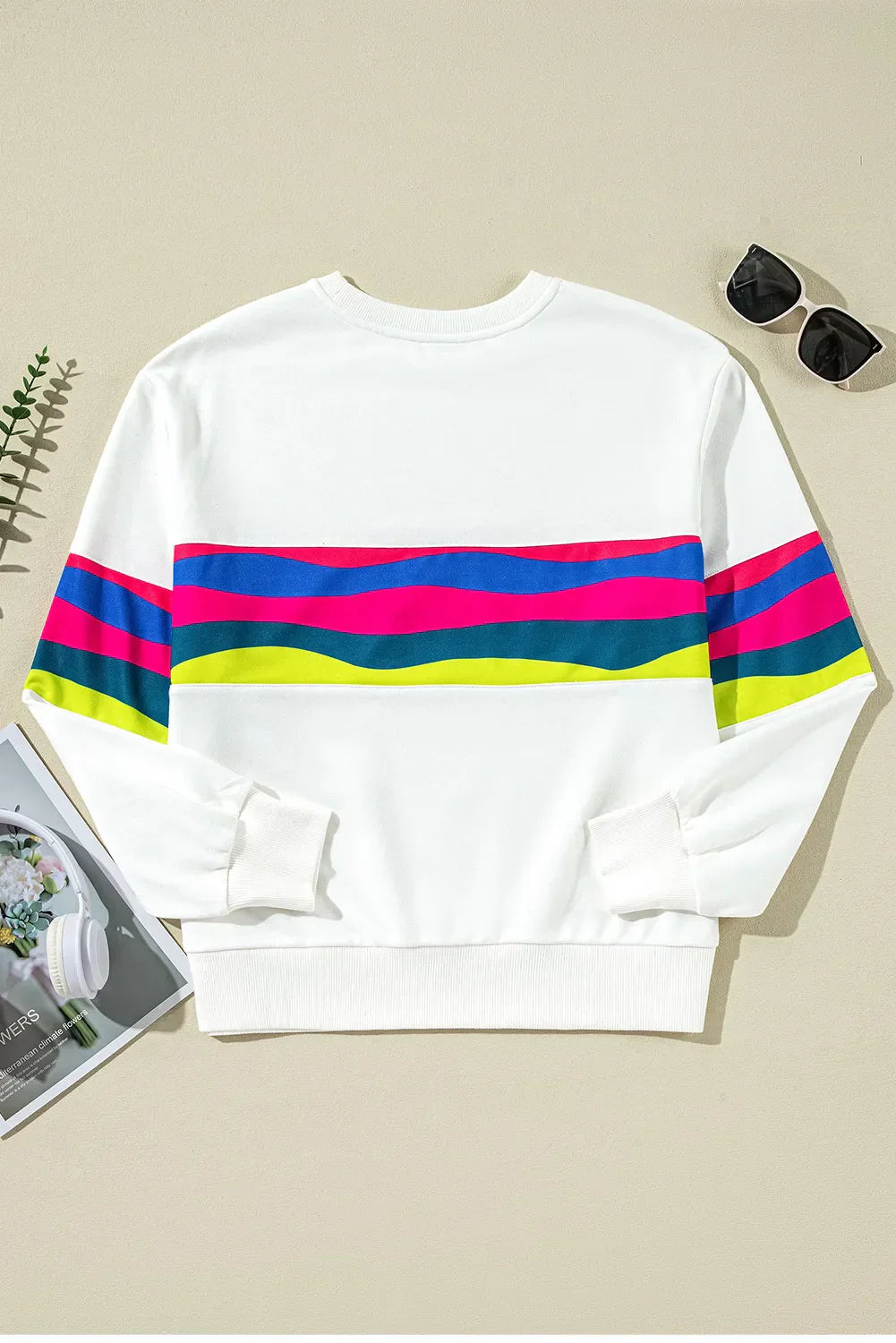 Aurora® | Contrasting long-sleeved top with a crew neck