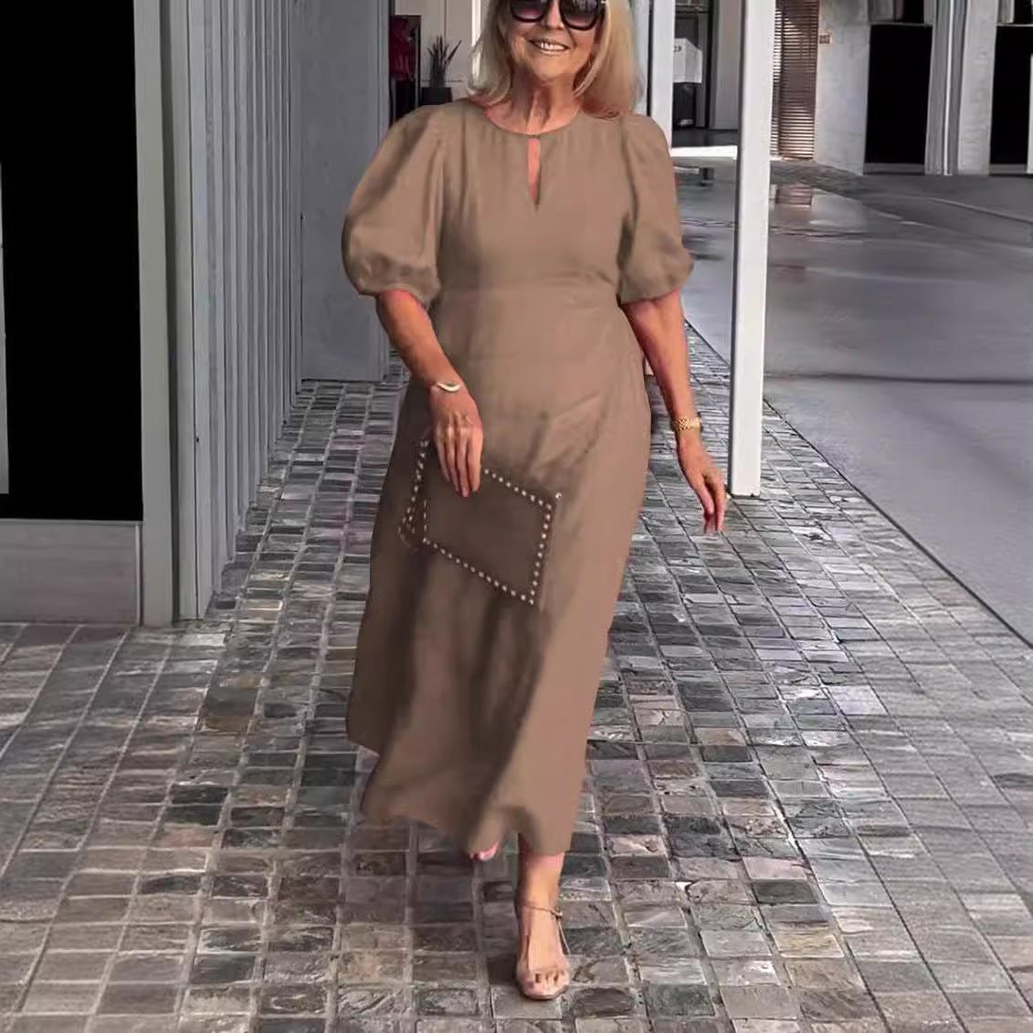 Brooke® | Midi dress with puff sleeves