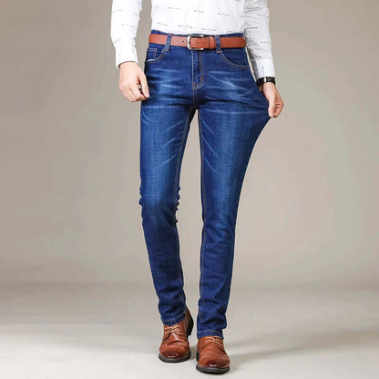 Men’s Slim Fit Jeans – Stretch Denim – Classic Stitching – Full Length Smart Casual