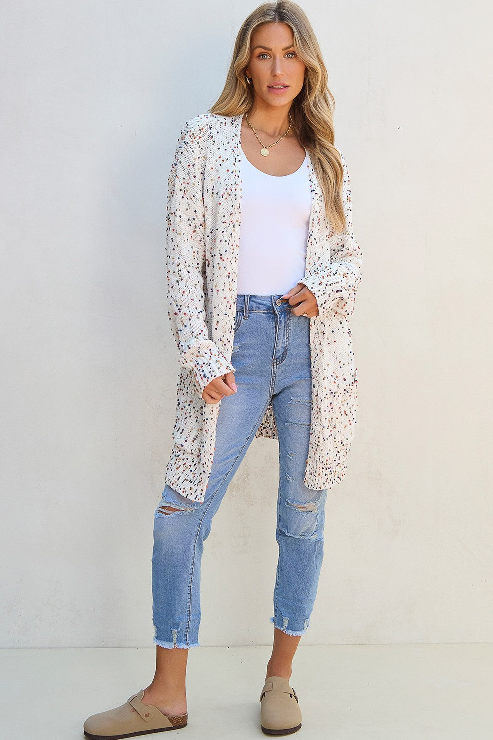Daniela® | Long sleeve open front cardigan