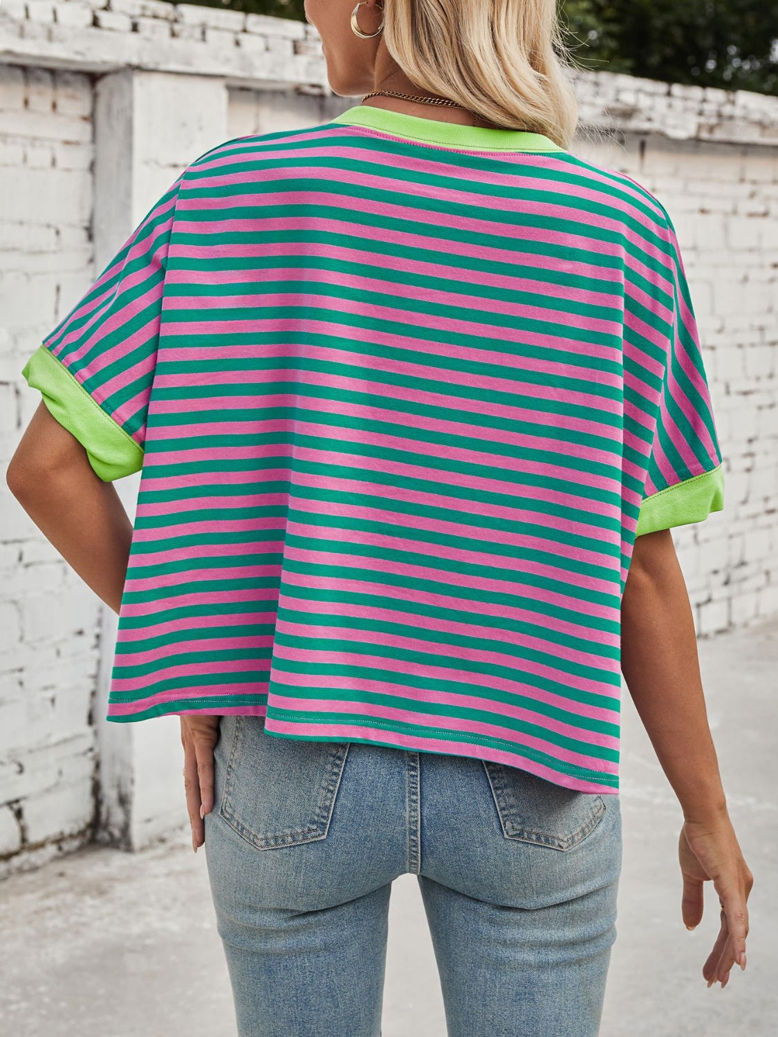 Dolores® | Striped short-sleeved crew-neck t-shirt