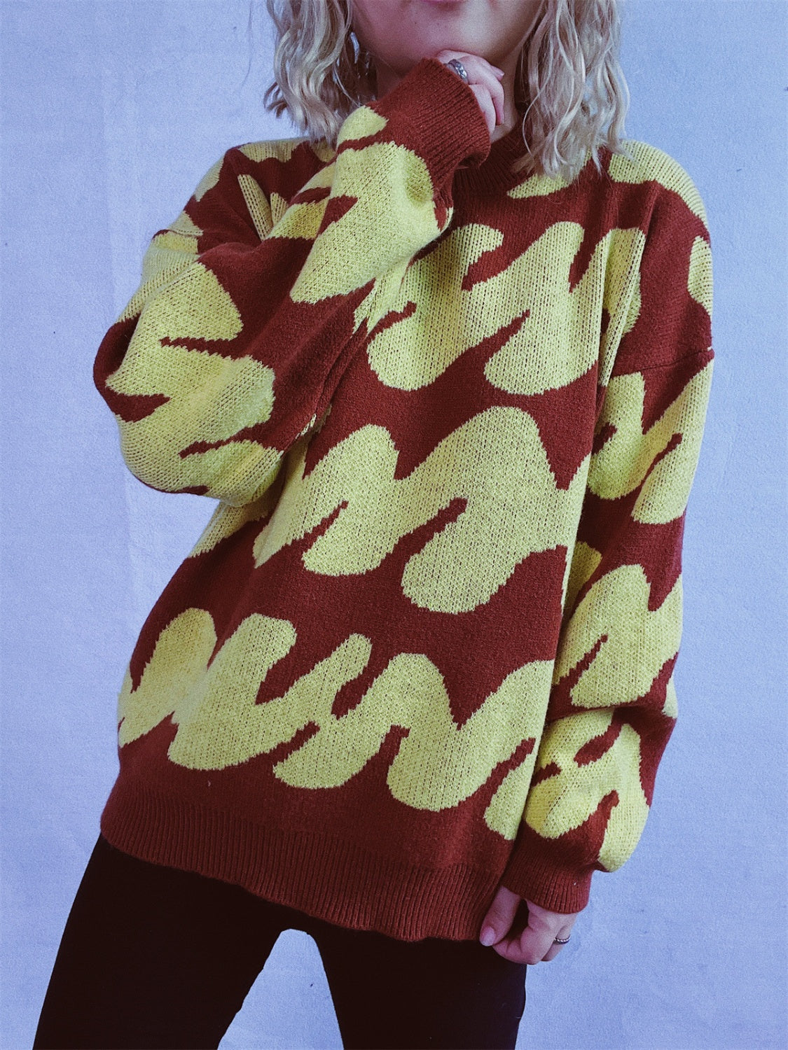 Anita® | Contrasting long-sleeved sweater with a crew neck