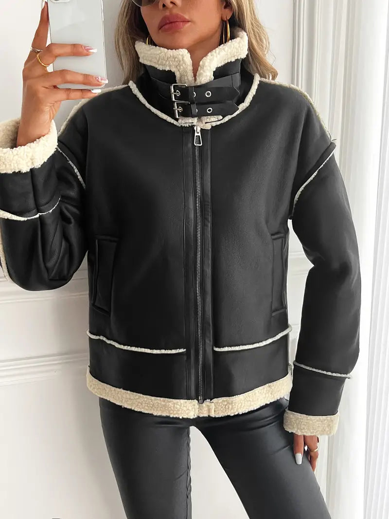 Angelica® | Faux leather motorcycle jacket