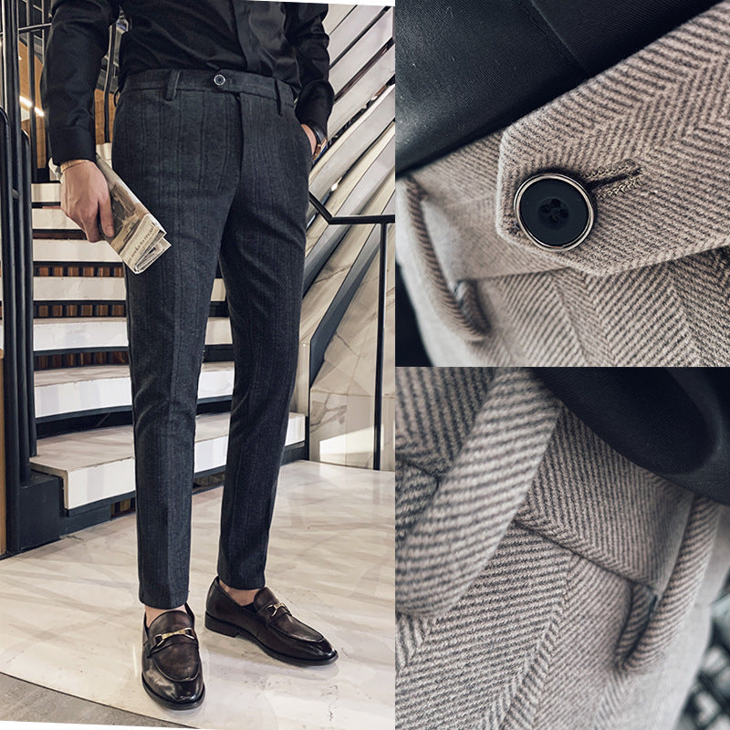 Lawson | Men's Slim-Fit Herringbone Dress Pants