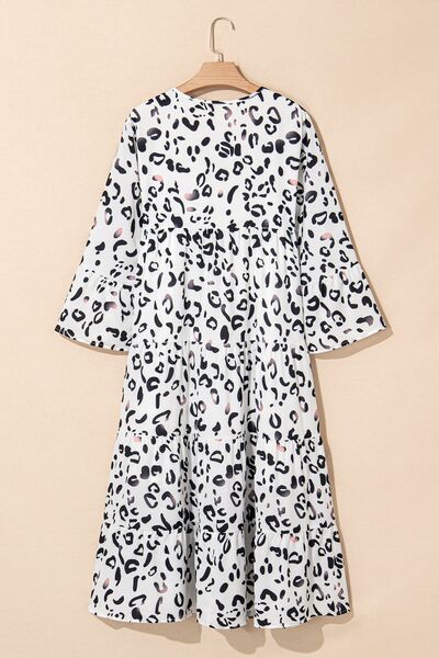 Celeste® | Long sleeve leopard print dress