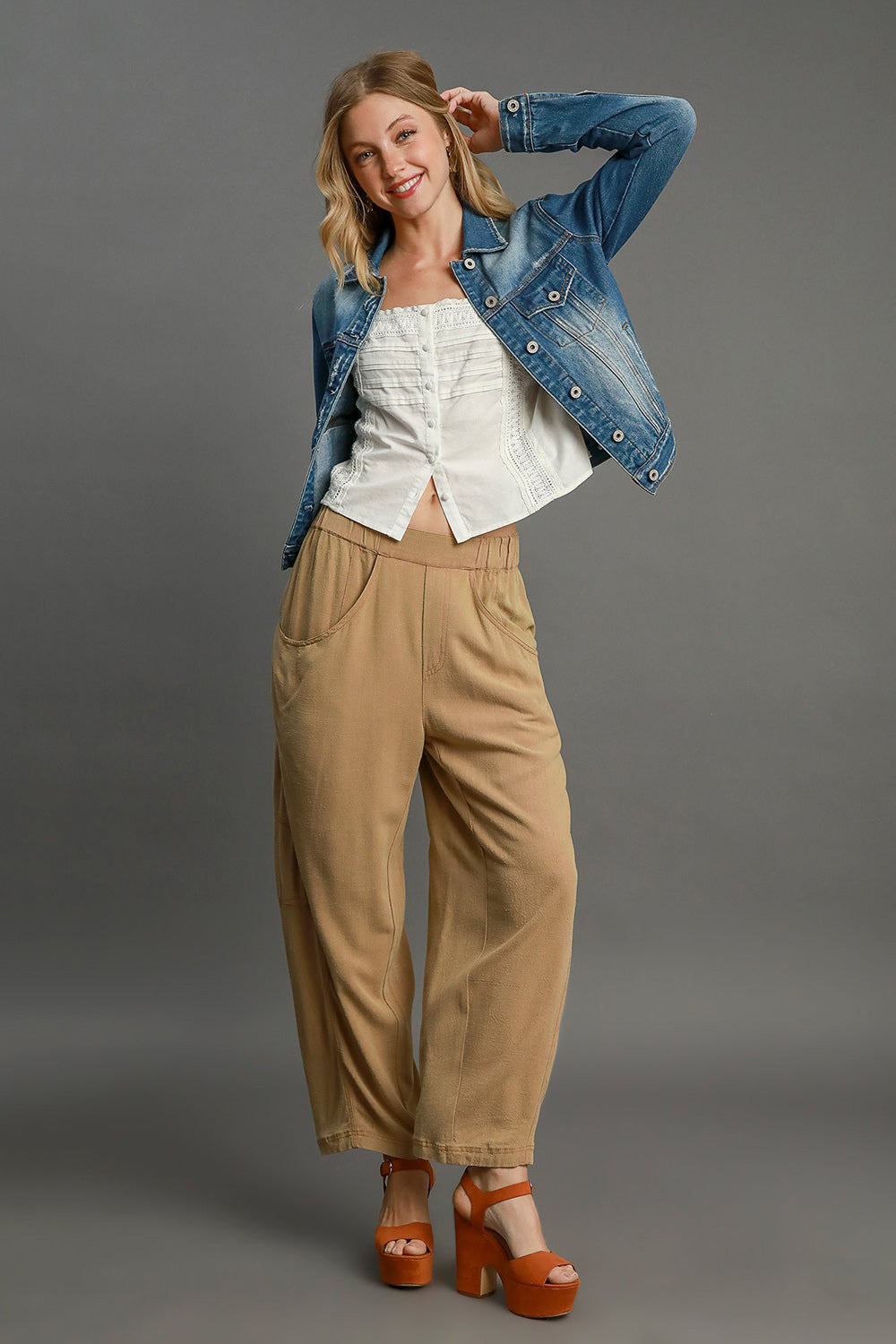 Alice® | Baggy fit trousers with an elastic waistband and pockets