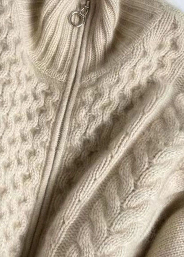 Katelyn | Women's Zip-Up Cable Knit Cardigan