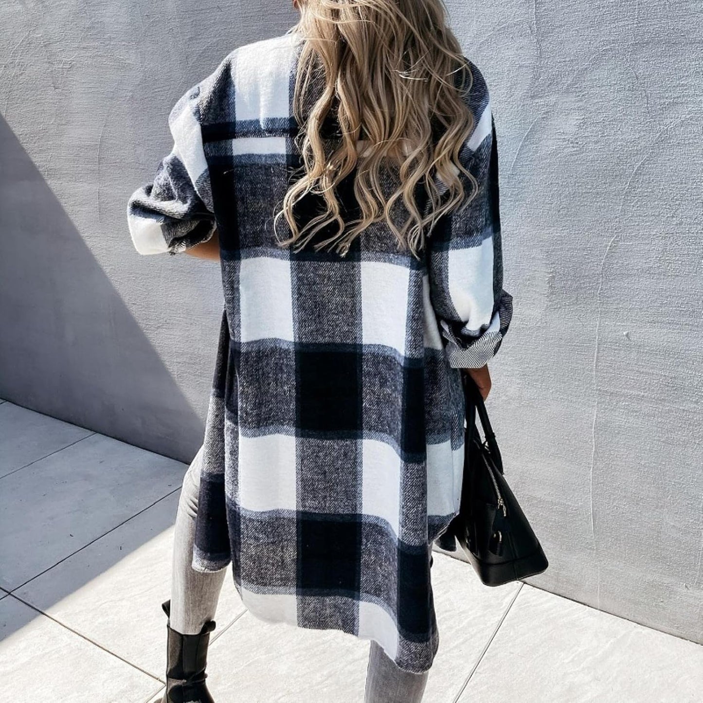 Carmen® | Elegant checked oversize cardigan