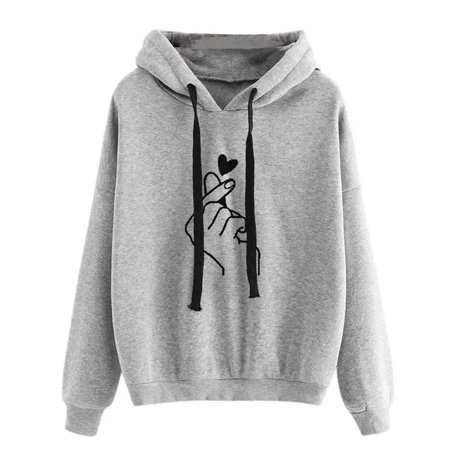 Bianca | Finger Heart Hoodie for Women