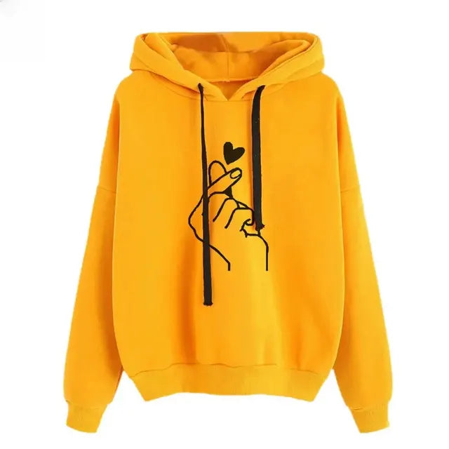 Bianca | Finger Heart Hoodie for Women