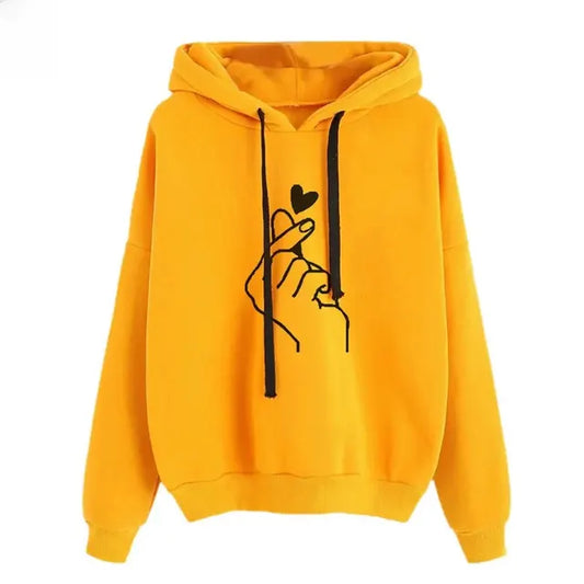 Bianca | Finger Heart Hoodie for Women