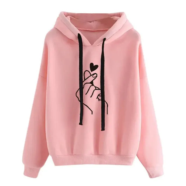 Bianca | Finger Heart Hoodie for Women