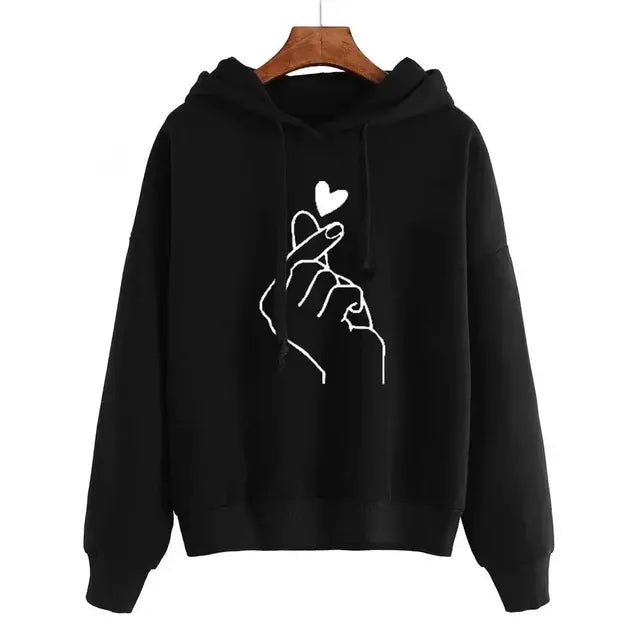 Bianca | Finger Heart Hoodie for Women