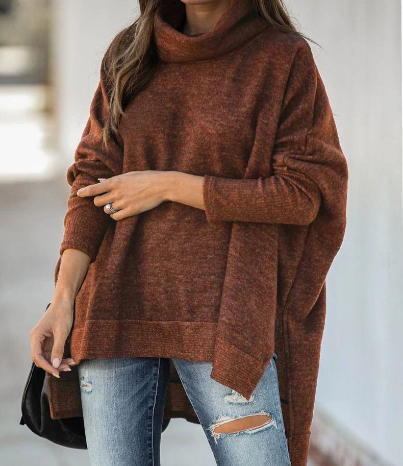 Cleo® | Oversized batwing sleeve turtleneck sweater