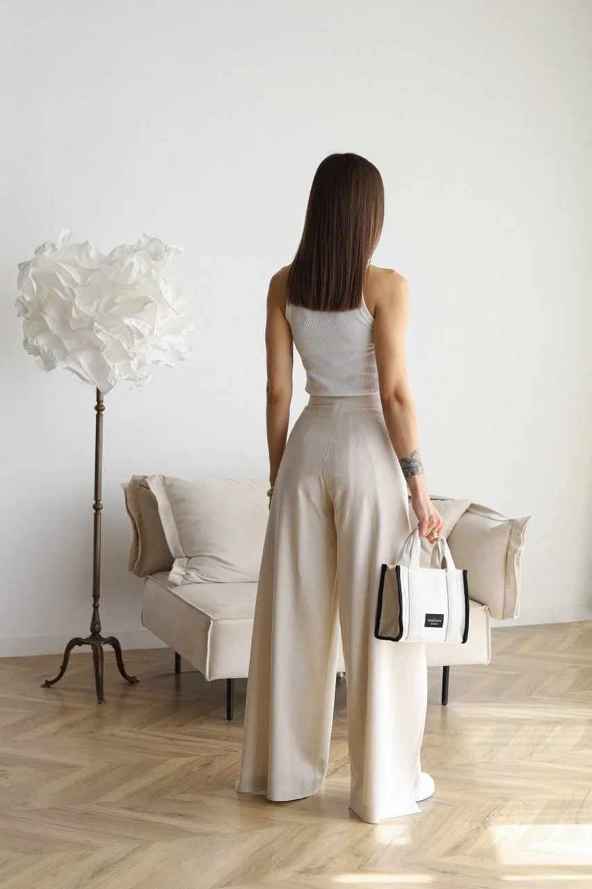 Aurora® | Rosseta Linen Wide Leg Trousers