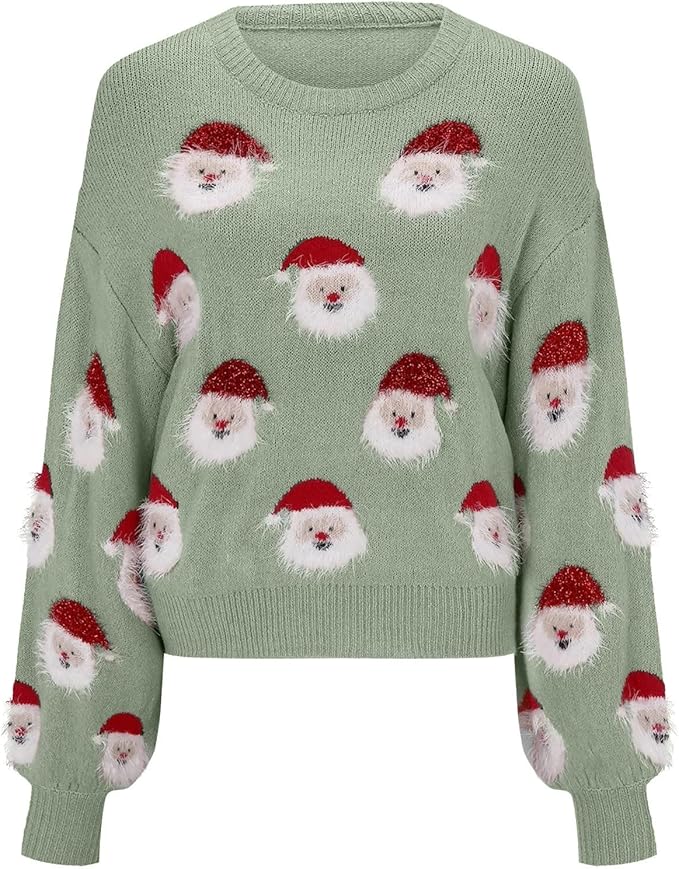 Dolores | Oversized Christmas sweater with Santa Claus motif