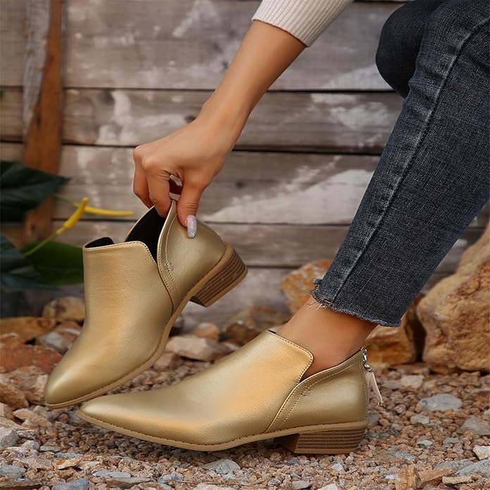 Riley | Women's Wedge Heel Pointed Toe Ankle Boots