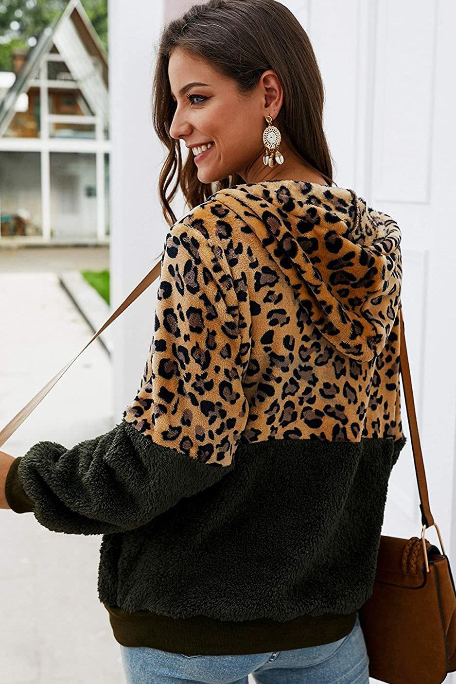 Corina® | Leopard print zip-up sweatshirt