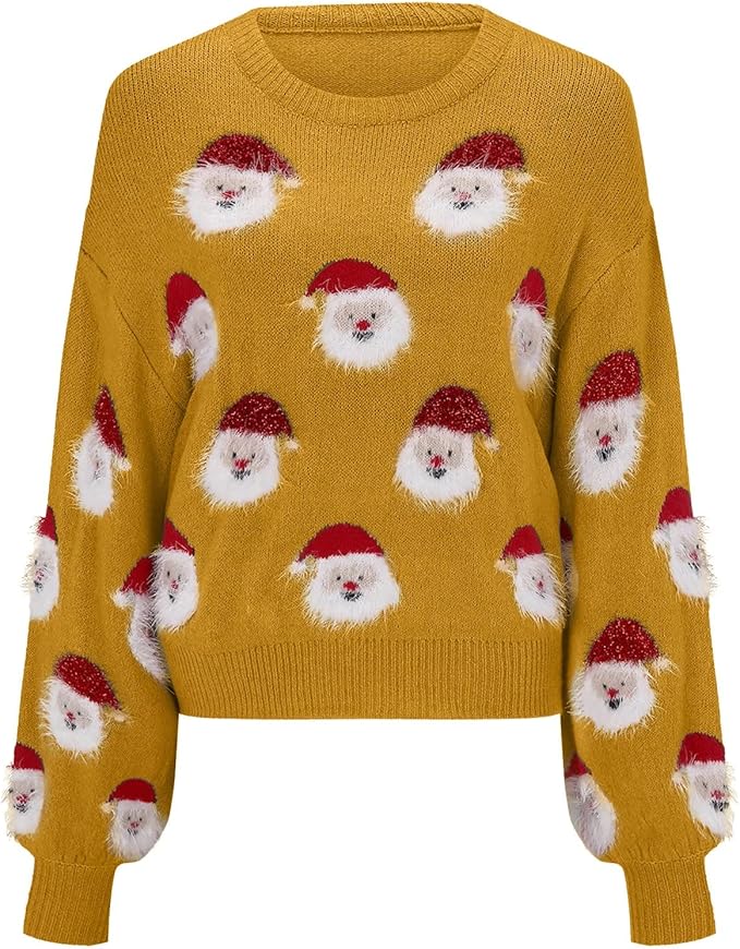 Dolores | Oversized Christmas sweater with Santa Claus motif