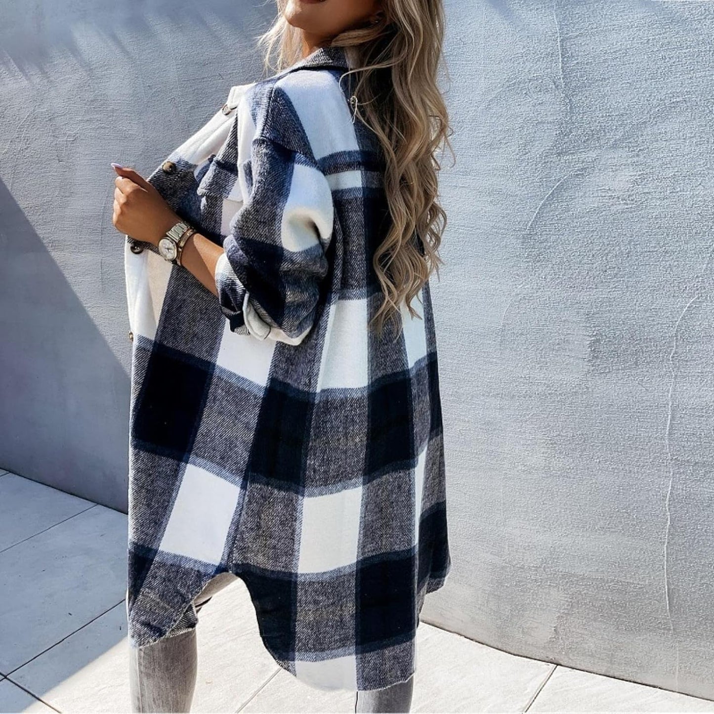 Carmen® | Elegant checked oversize cardigan