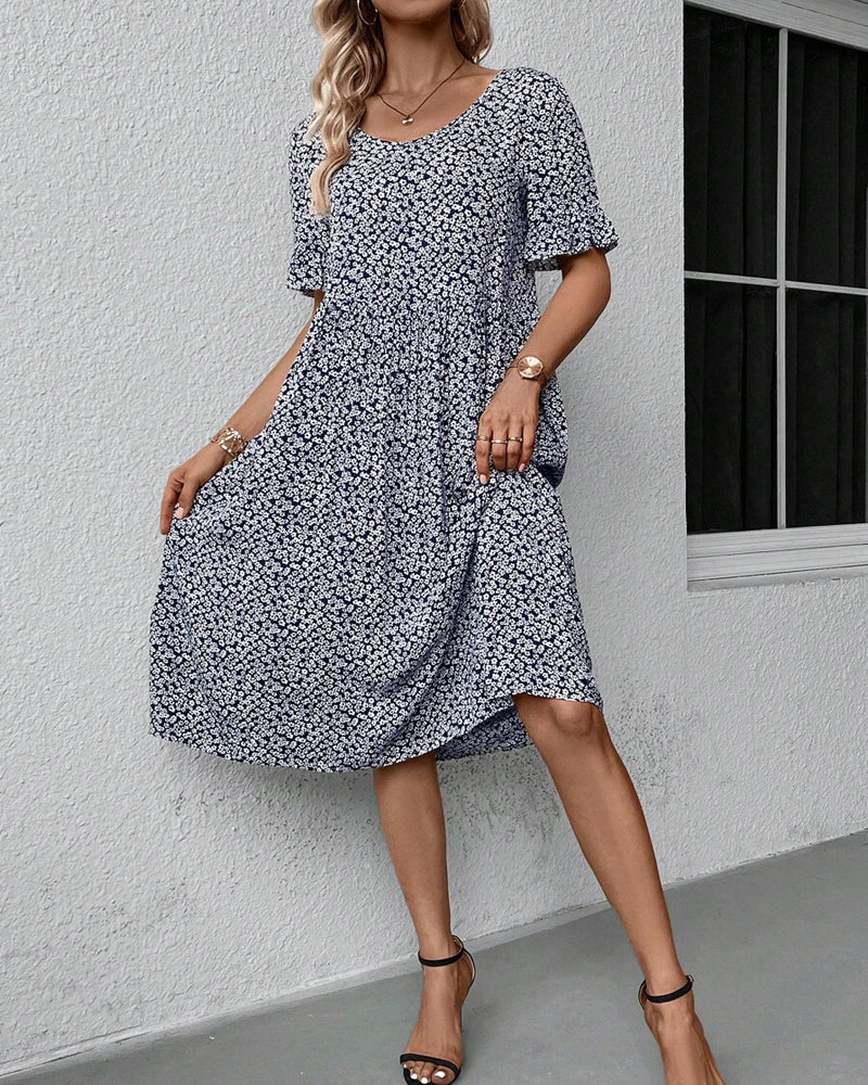 Elena® | Elegant Floral Midi Dress