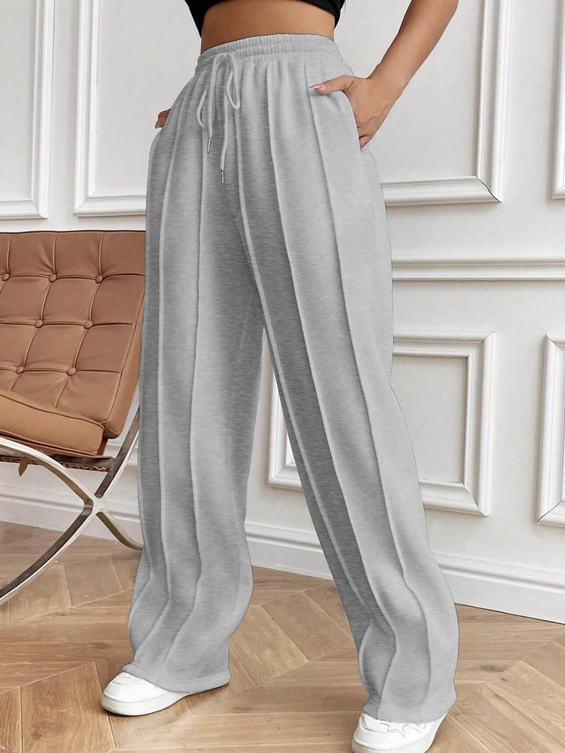 Amelia® | Pants with drawstring and elastic waistband and pockets