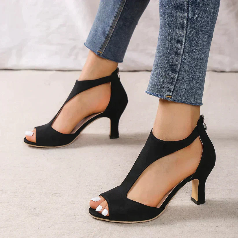 Rebecca | Elegant Peep-Toe Heels