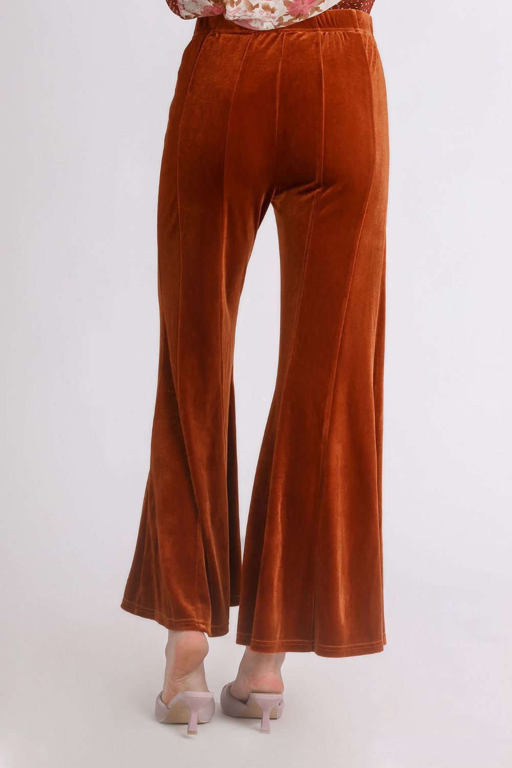 Anya® | Flared trousers with a high waist and elastic waistband