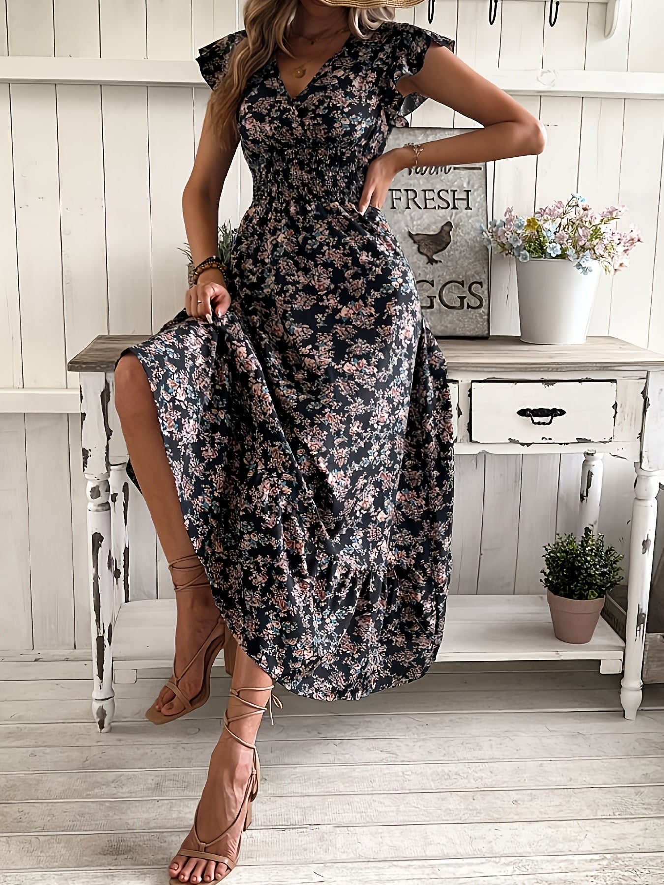 Dominique® | Floral A-line dress