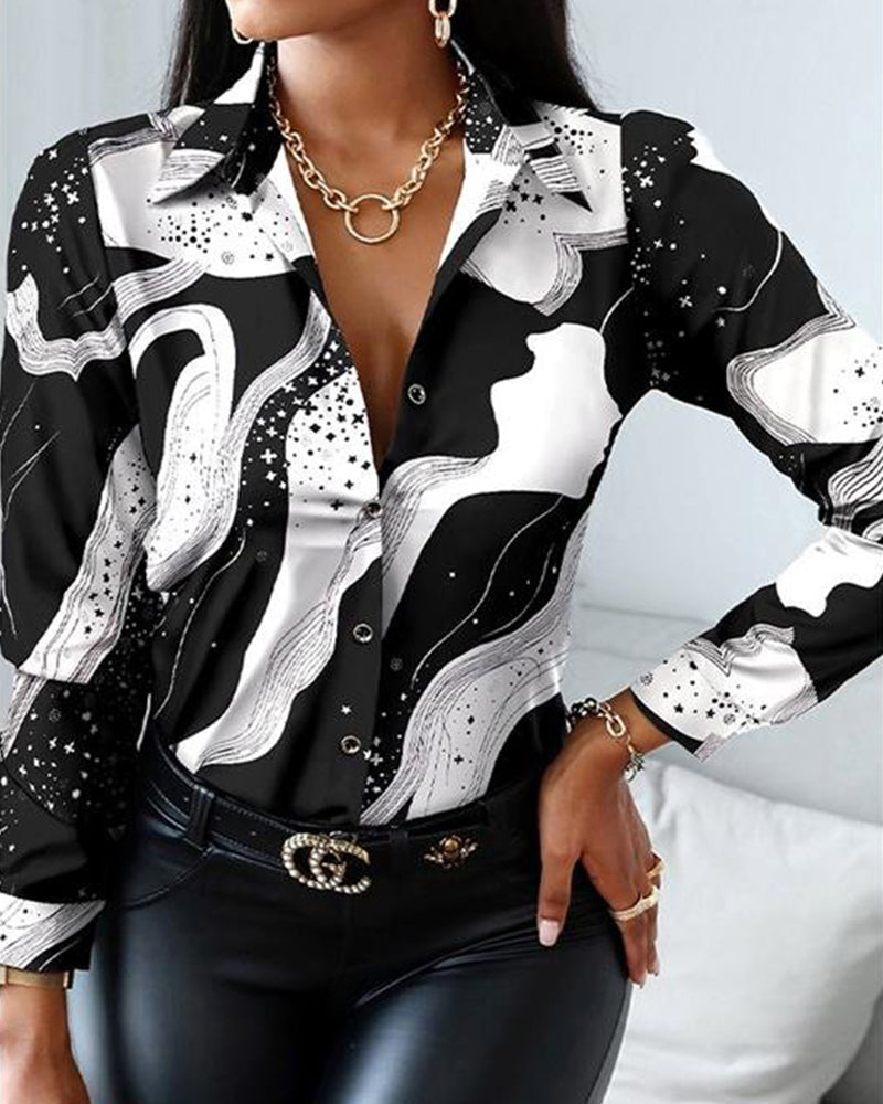Bucello® | Black White Blouse