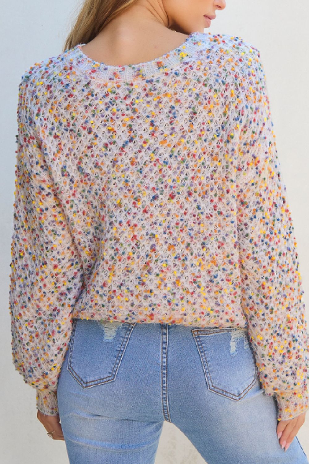 Bruna® | Confetti long sleeve crew neck sweater