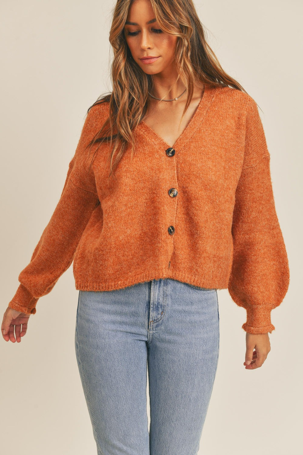 Carla® | MABLE long-sleeved cardigan with button placket