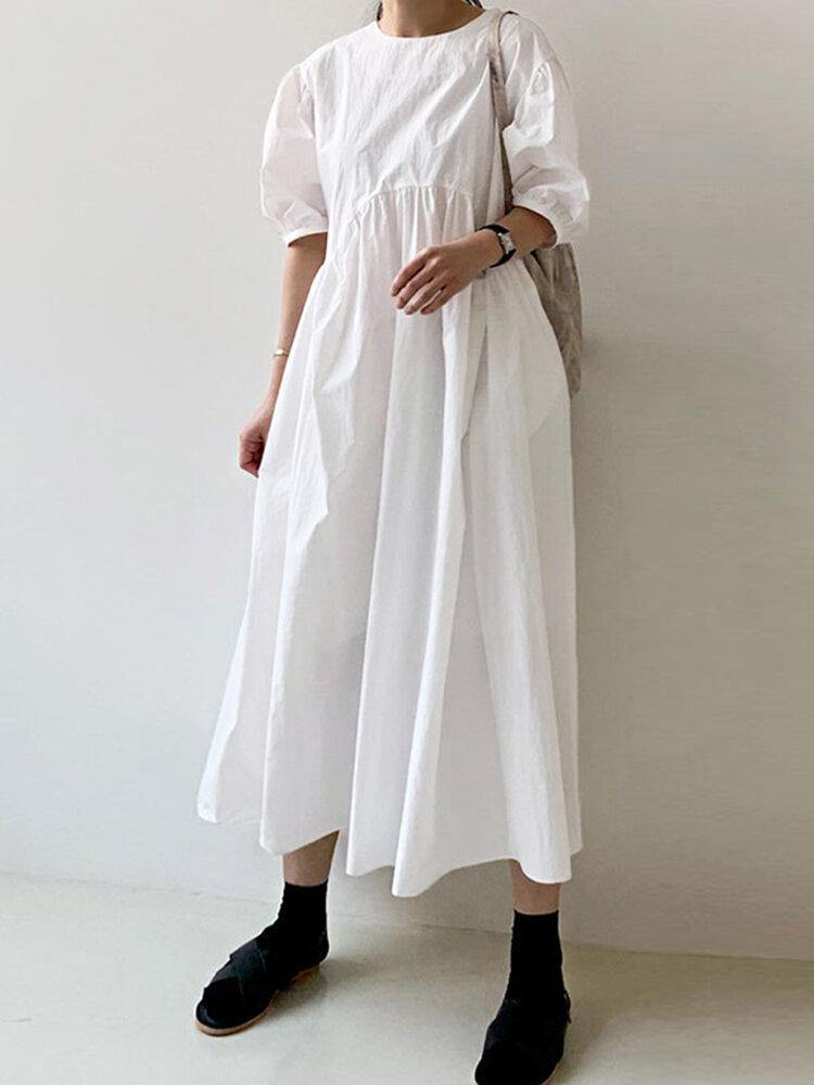 Elida® | Loose Dress With Puff Sleeves