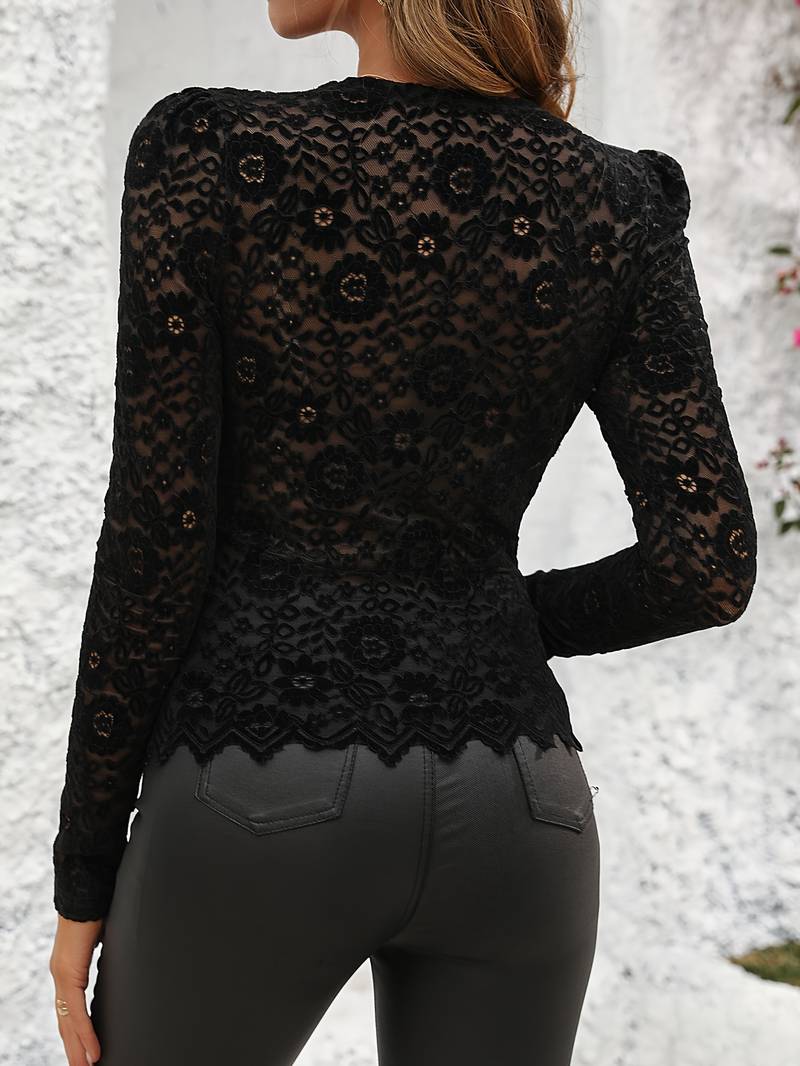 Andrea | Women's long sleeved V neck top
