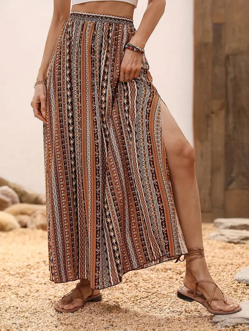 Cielo® | Flared skirt with tribal print