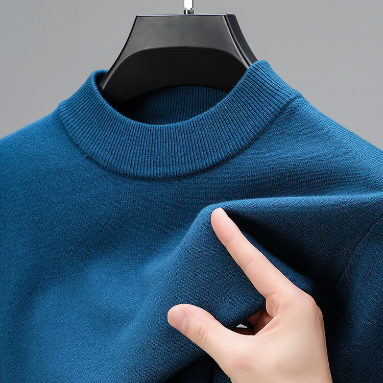 Brenda® | Men'S Sweater With Closed Collar And Bottom Hem