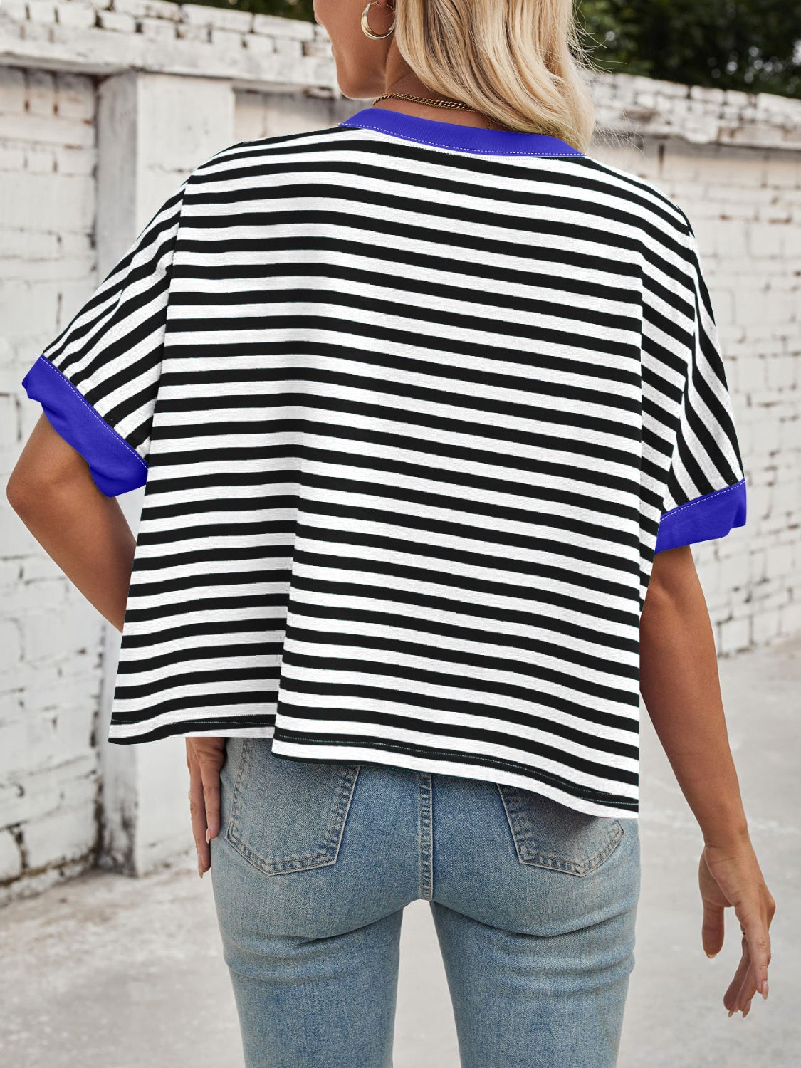 Dolores® | Striped short-sleeved crew-neck t-shirt