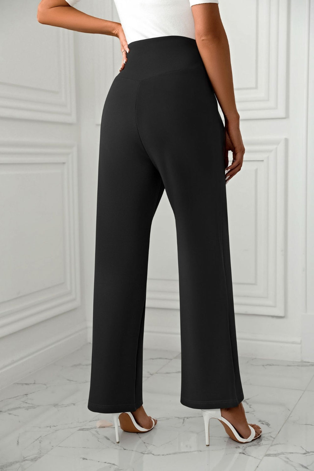 Ava® | Straight leg trousers with high waist
