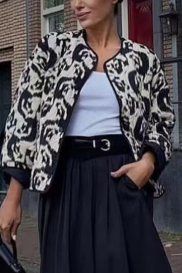 Carmen® | Loose Animal Print Cotton Jacket