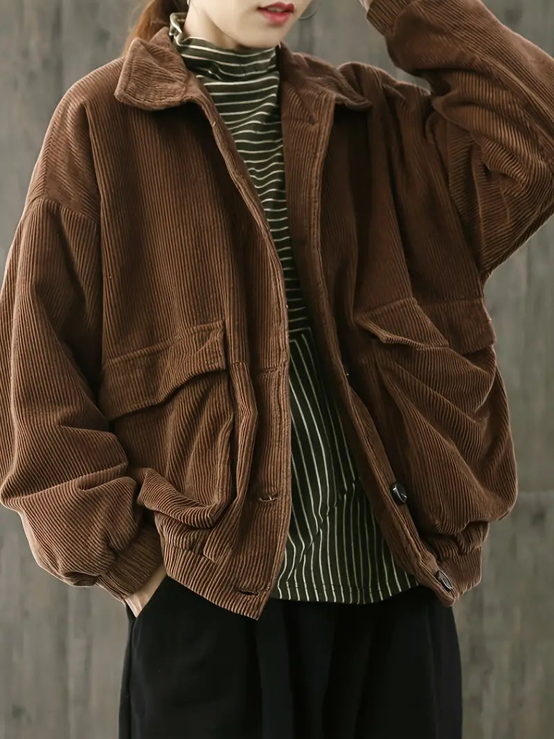 Edeltraud® | Corduroy jacket with button placket at the front