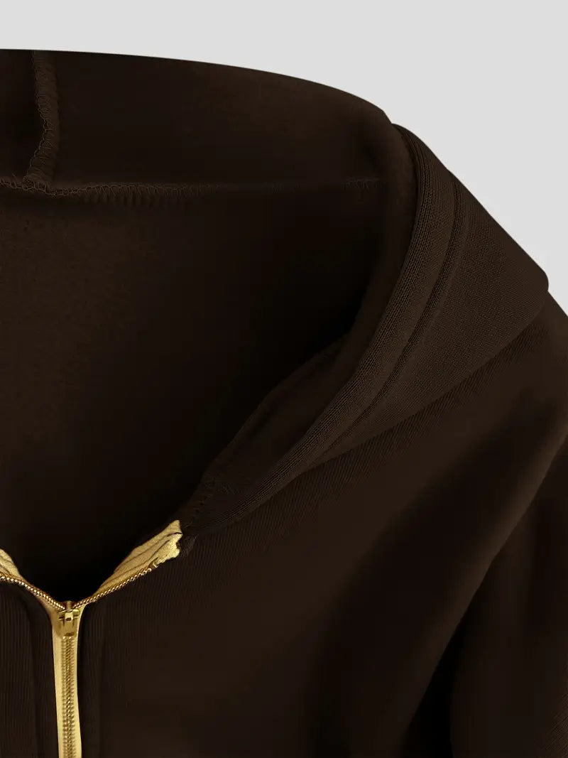 Carmela® | Short zip-up cotton hoodie